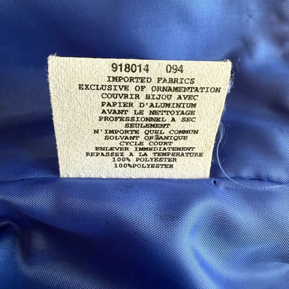 Jessica McClintock Gunne Sax Blue Satin Mini‎ Dress Vintage Y2K Bubble Hem Prom